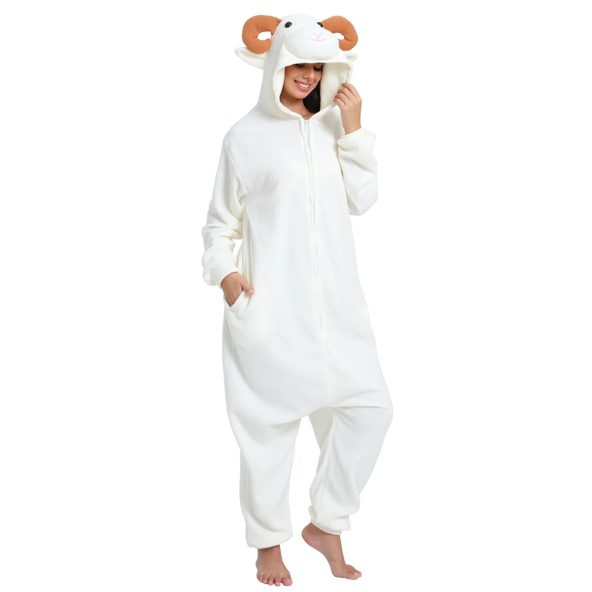 NAITOKE Disfraz de animal para adultos, disfraz de Halloween, pijama de una pieza para mujeres, hombres y adolescentes