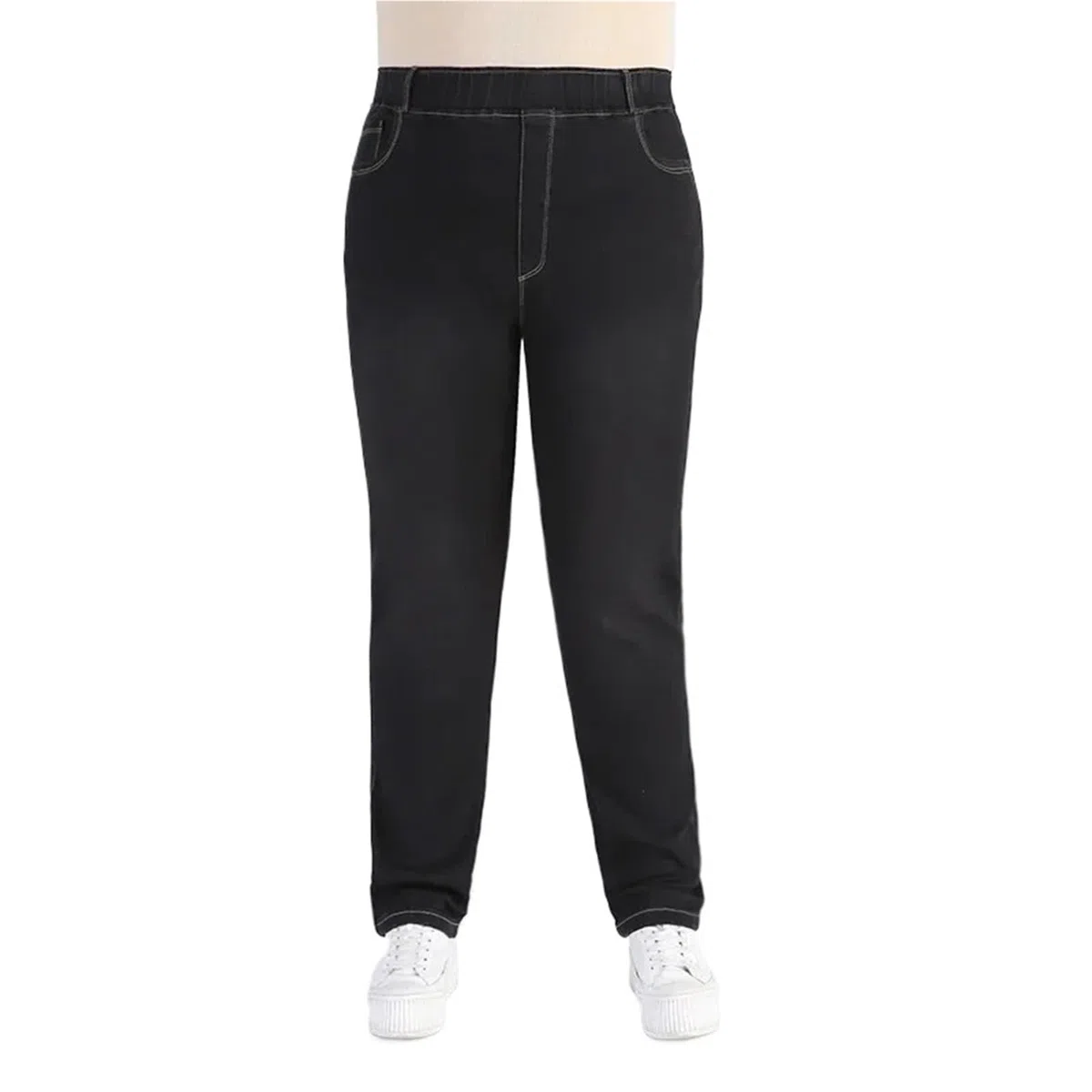 Jeans Mujer Pantalones Vaqueros elásticos Negros for Mujer, Talla 9XL, Holgados, de Talla Grande, for niña