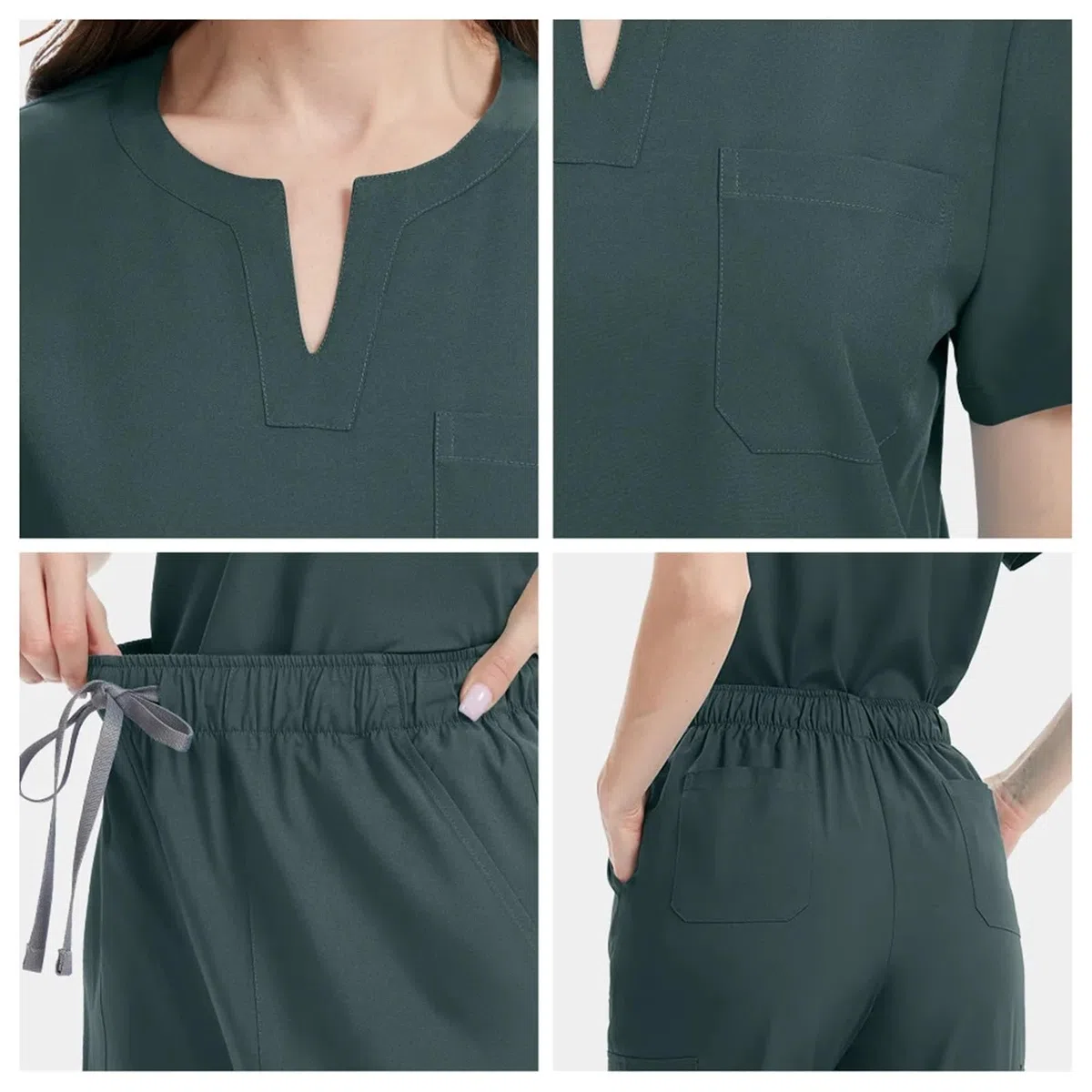 Uniformes médicos Bata Uniforme Mujer artículos de enfermería Accesorios Enfermeras clínica Traje médico salón Belleza SPA para AtencióN MéDica, SalóN De Belleza(Blue,S)