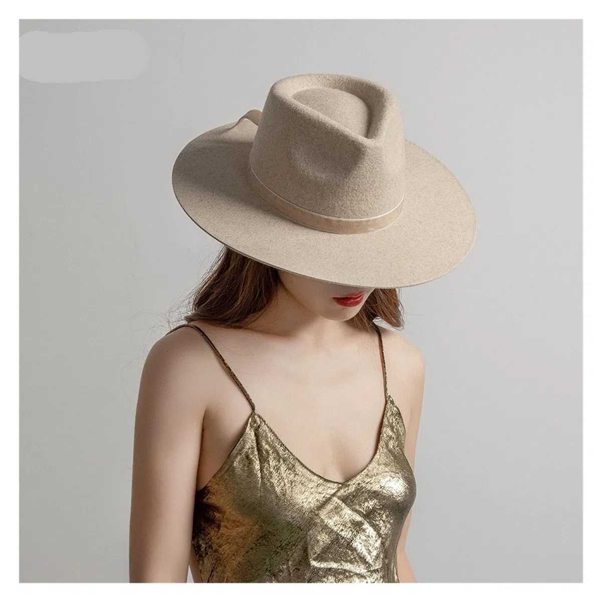 Sombrero Fedora Hombre Sombrero Fedora de Lana Elegante for otoño e Invierno, Sombrero de Fieltro de Jazz con Corona y Lazo de Cinta de Terciopelo