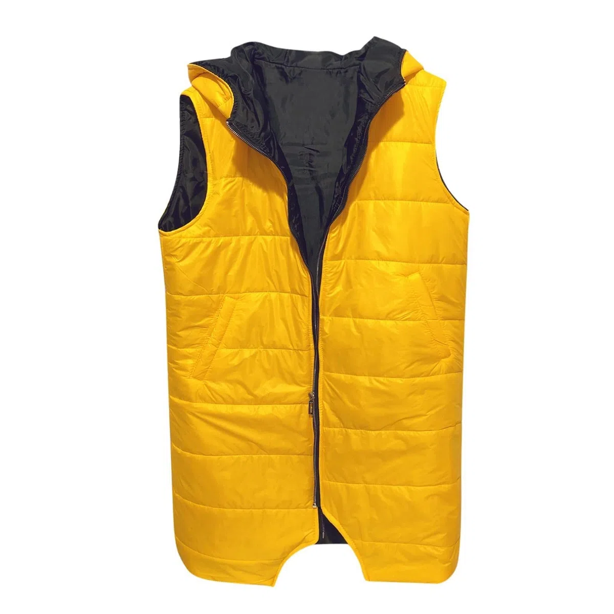 Chaqueta Larga Chaleco para Mujer Ligero Informal Sin Mangas con Capucha Abrigos De Plumón Otoño Invierno Outwear Chaleco