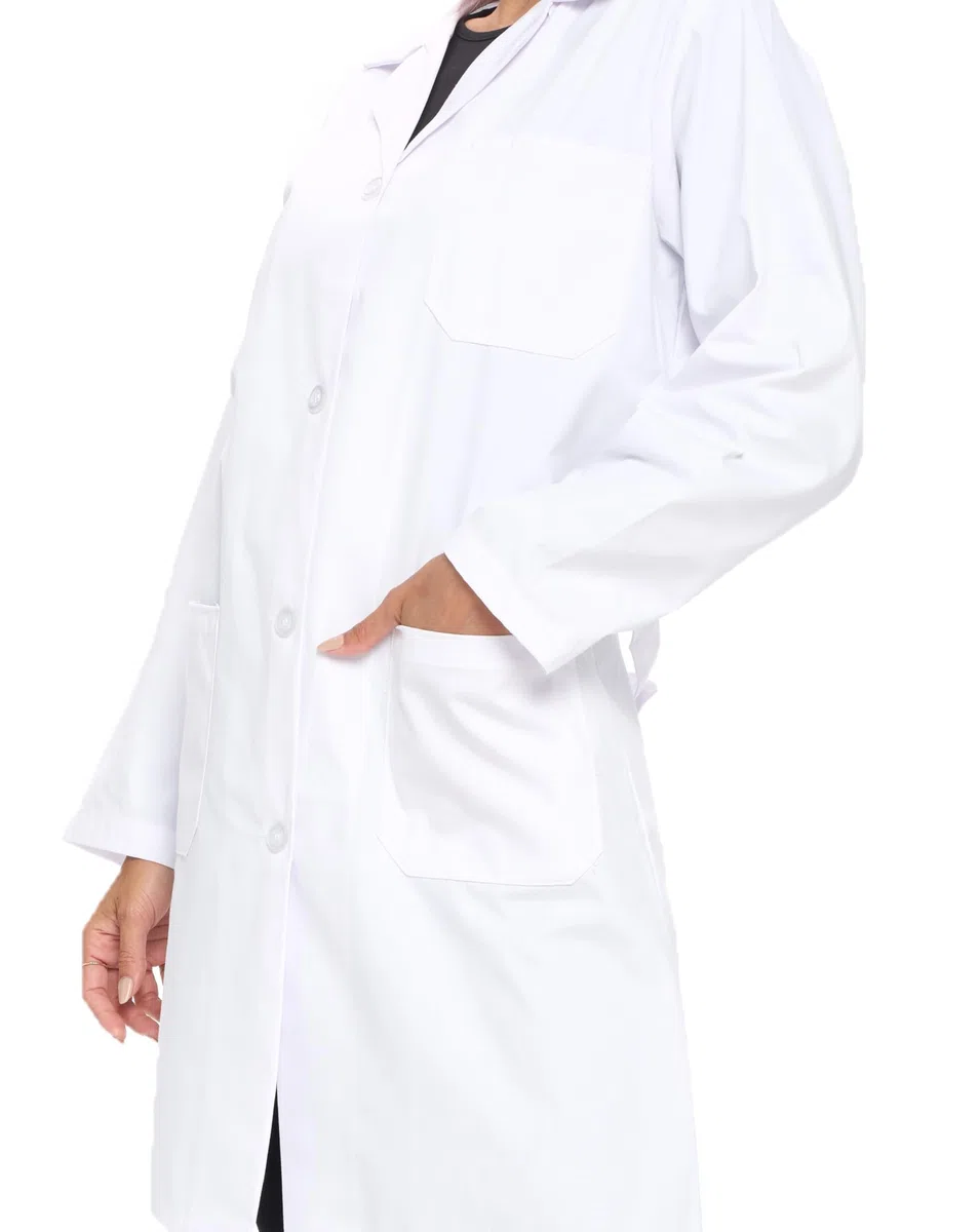 Natural Uniforms Unisex 40 inch Lab Coat, White (XXSmall)