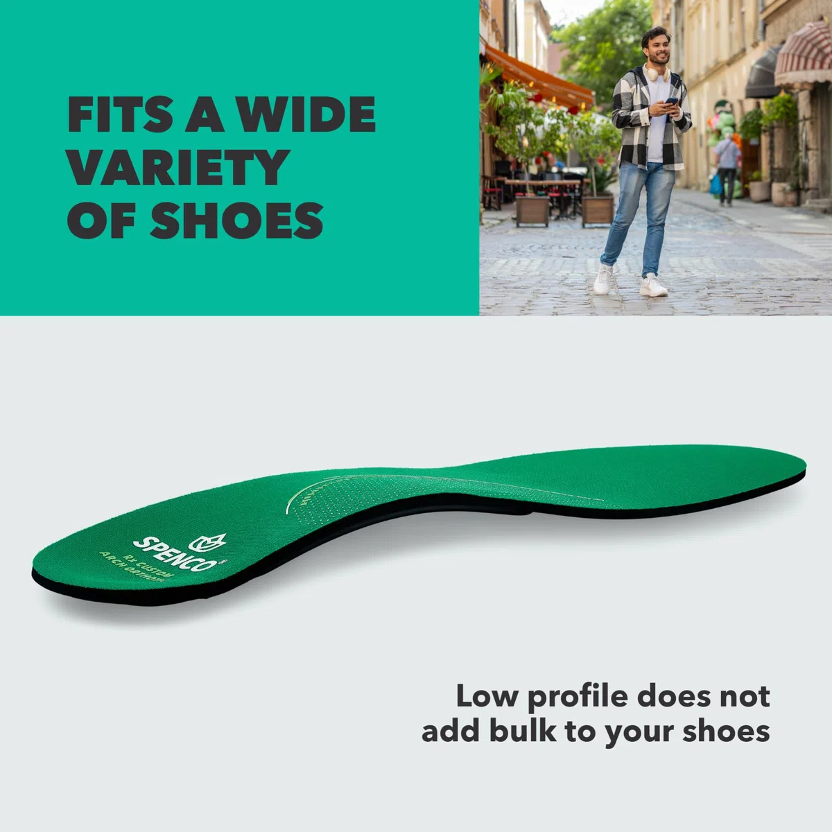 Spenco Rx Orthotic Arch Support - Plantillas de zapatos de longitud completa, para mujer 9-10.5/hombre 8-9.5