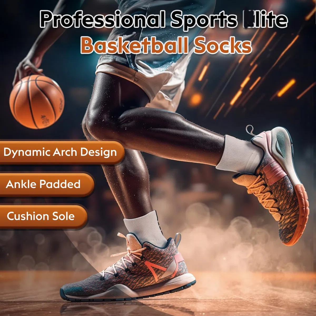 Calcetines de baloncesto Elite, calcetines deportivos acolchados para jóvenes y adultos