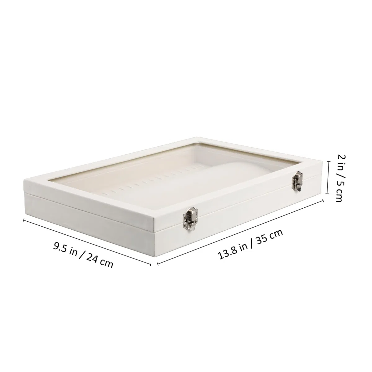 Didiseaon Caja Organizadora De Collares De Madera Tapa Transparente Expositor De Joyas Cerradura Organizador De Collares Para Mujer Almacenamiento Seguro Gran Capacidad Para Viaje y Hogar