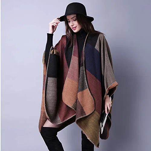 bufanda Otoño E Invierno Bufanda Para Mujer All-Match Plaid Viajes Mantón De Chal Cachemira