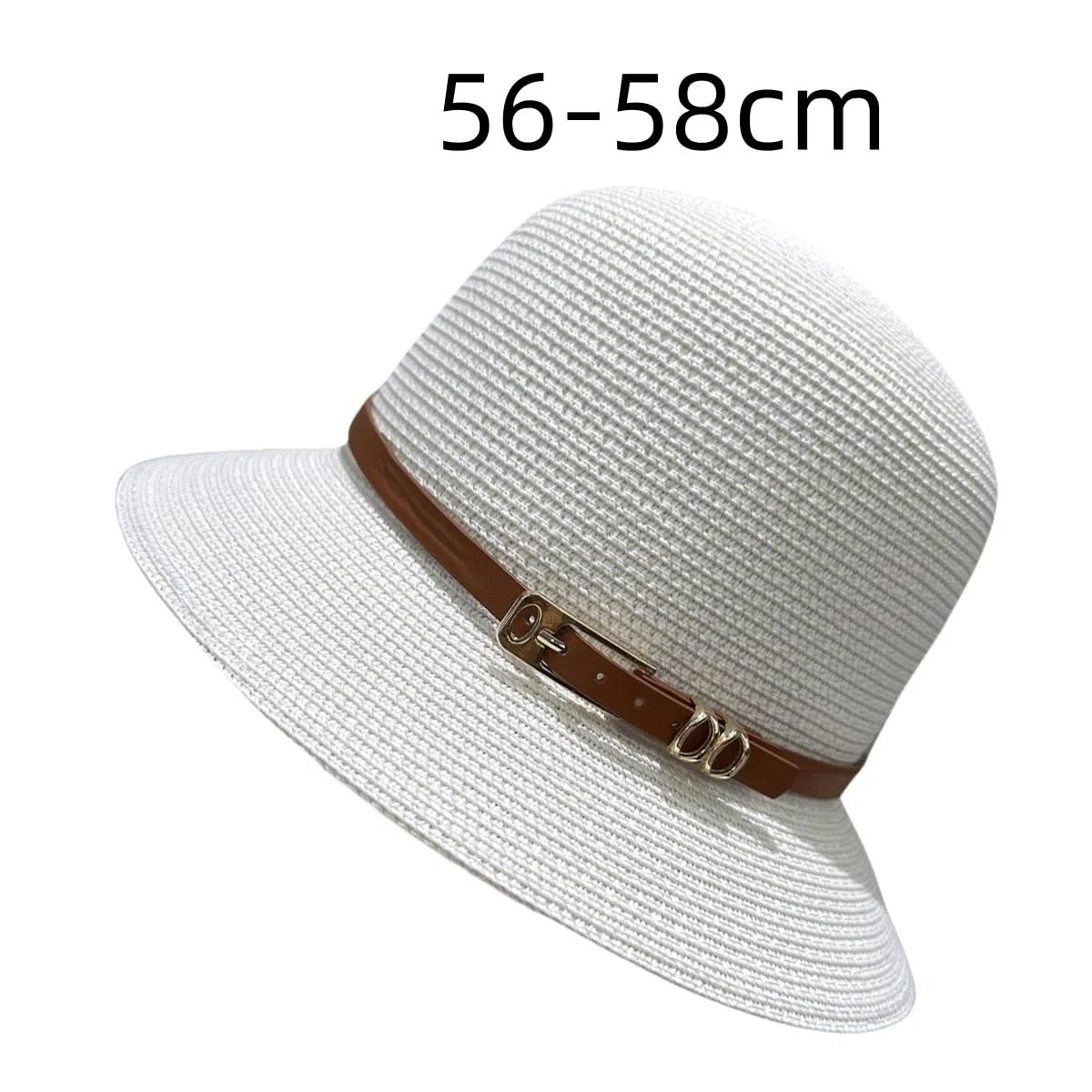 Sombrero de Paja de Verano para Mujer,de ala Ancha,Ligero,con Hebilla de Metal,Plegable,Transpirable,para Playa,Actividades Al Aire Libre