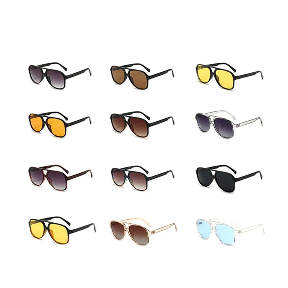 Nuevas Gafas de Sol polarizadas Retro 2026, Gafas de Sol para Mujer, Lentes Vintage para Hombre, Gafas de Sol Negras y Amarillas uv400