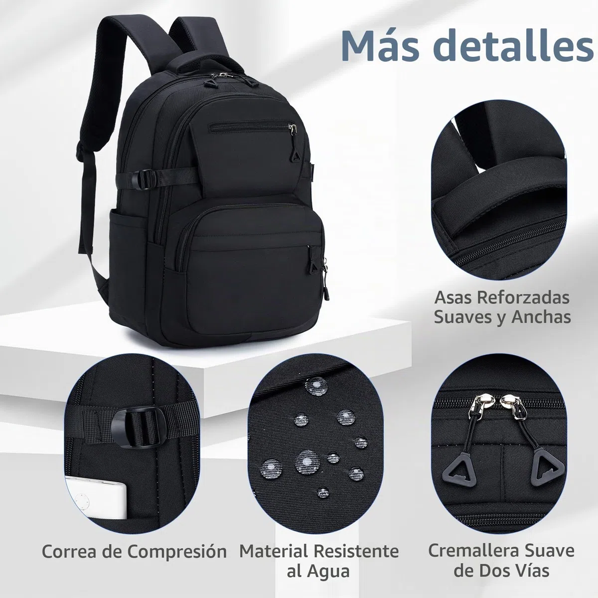 YOODI Mochila Cabina Avion 40x30x15 British Airways Impermeable Mochila Viaje Mochilas Escolares Equipaje de Mano Mochila Portatil 14 Pulgadas Travel Backpack para Mujer Hombre Universidad