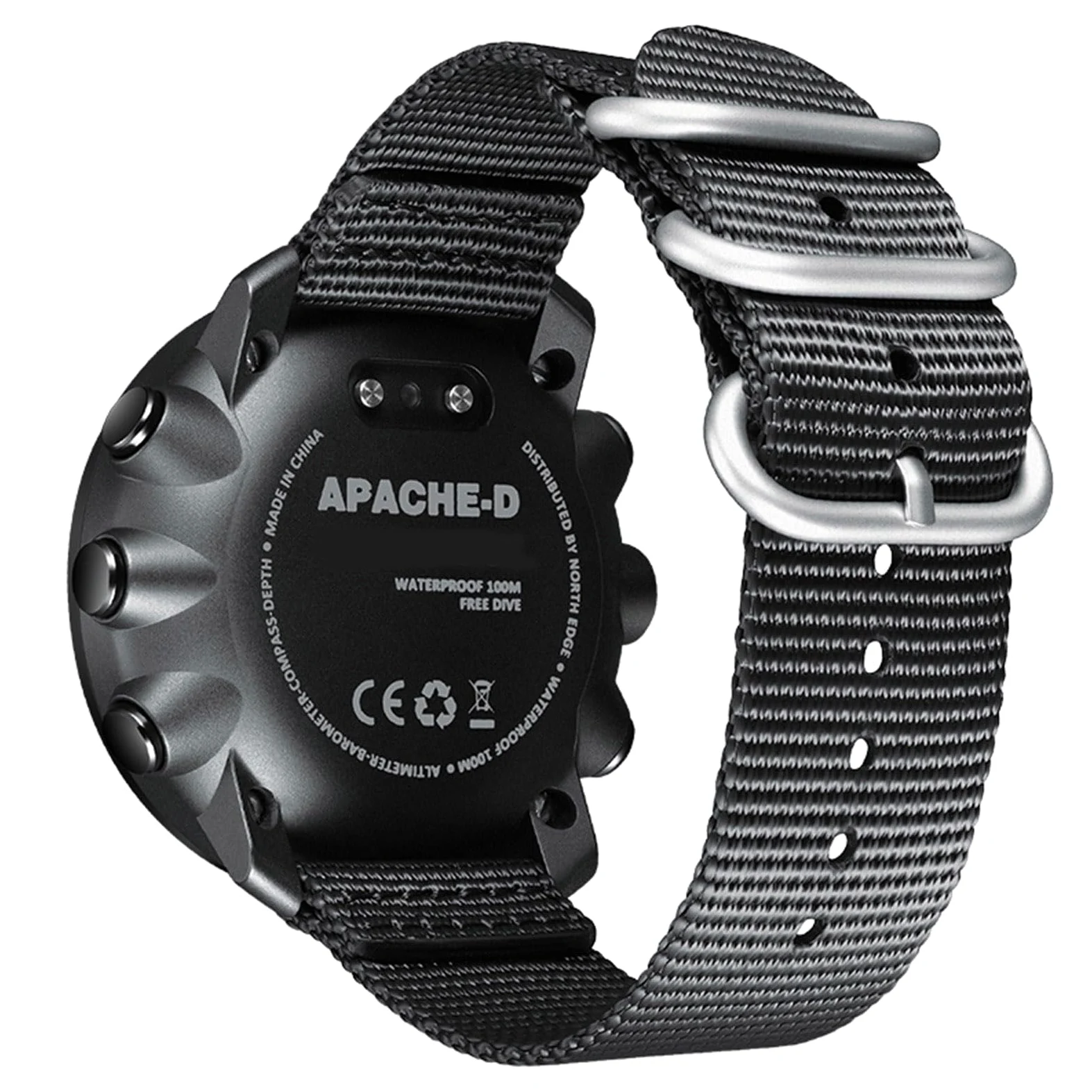 Zunate Reloj de Buceo Digital 100 M Resistente a la Lluvia |Reloj Deportivo Al Aire para Hombre con Brújula LED para Buceo y Senderismo
