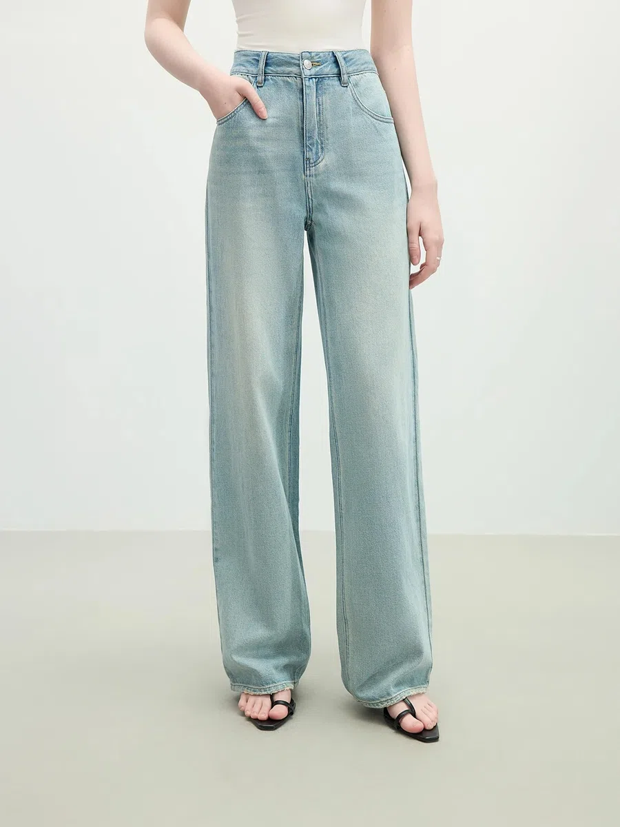 Pantalones Vaqueros para Mujer Tiro Alto Rectos Verano Ajustados Casuales Jeans para Mujeres