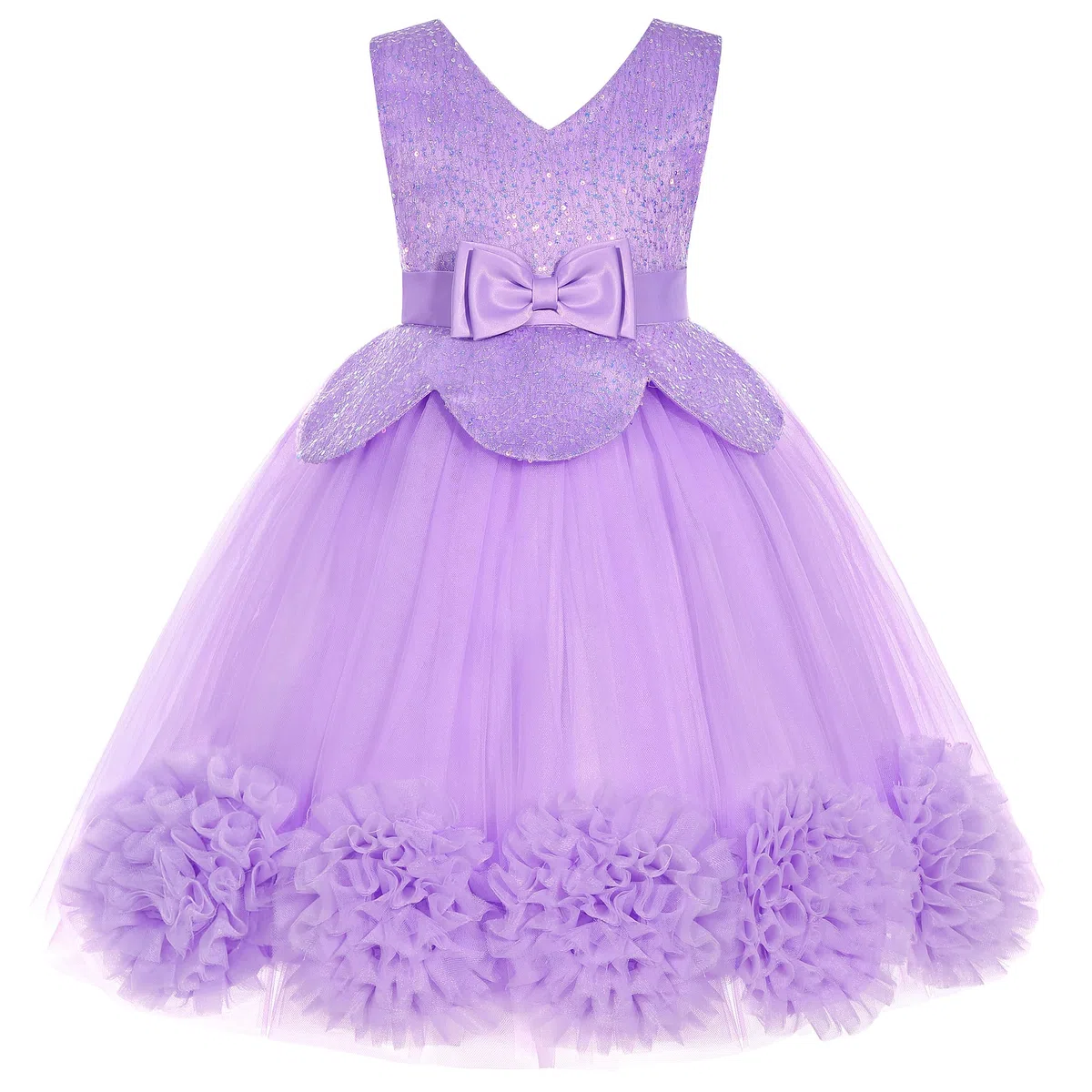 Vestido de niña con Hombros Inclinados, Dama de Honor, Boda, Princesa, niños, Lazo, Fiesta de cumpleaños, Fiesta, espectáculo, Noche