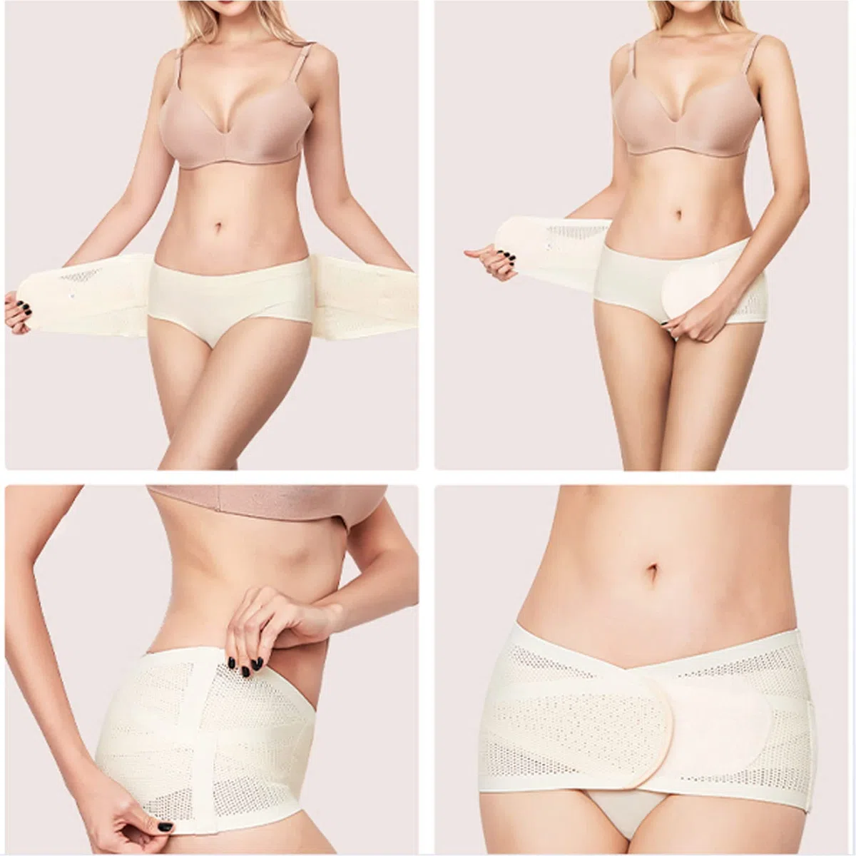 Samnuerly - Cinturón corrector de postura pélvica para mujer, maternidad, compresión posparto, cinturón ajustable, cintura sacroilíaca, alivia el dolor en el abdomen, espalda, nalgas del abdomen