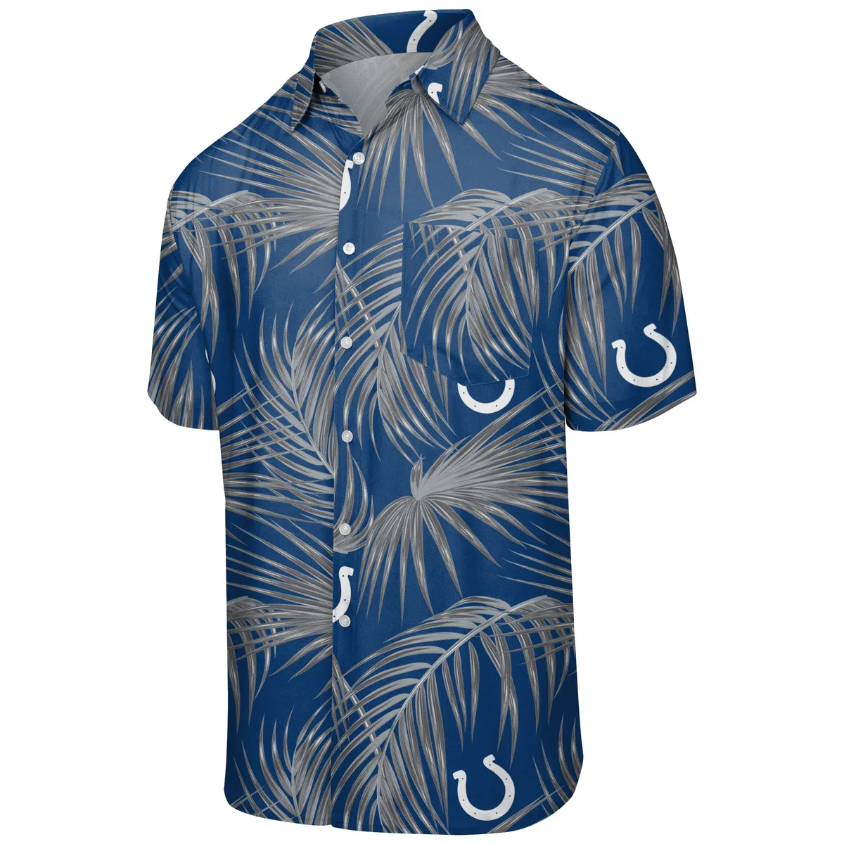FOCO Indianapolis Colts NFL - Camisa Hawaiana con Botones para Hombre, Talla XXL