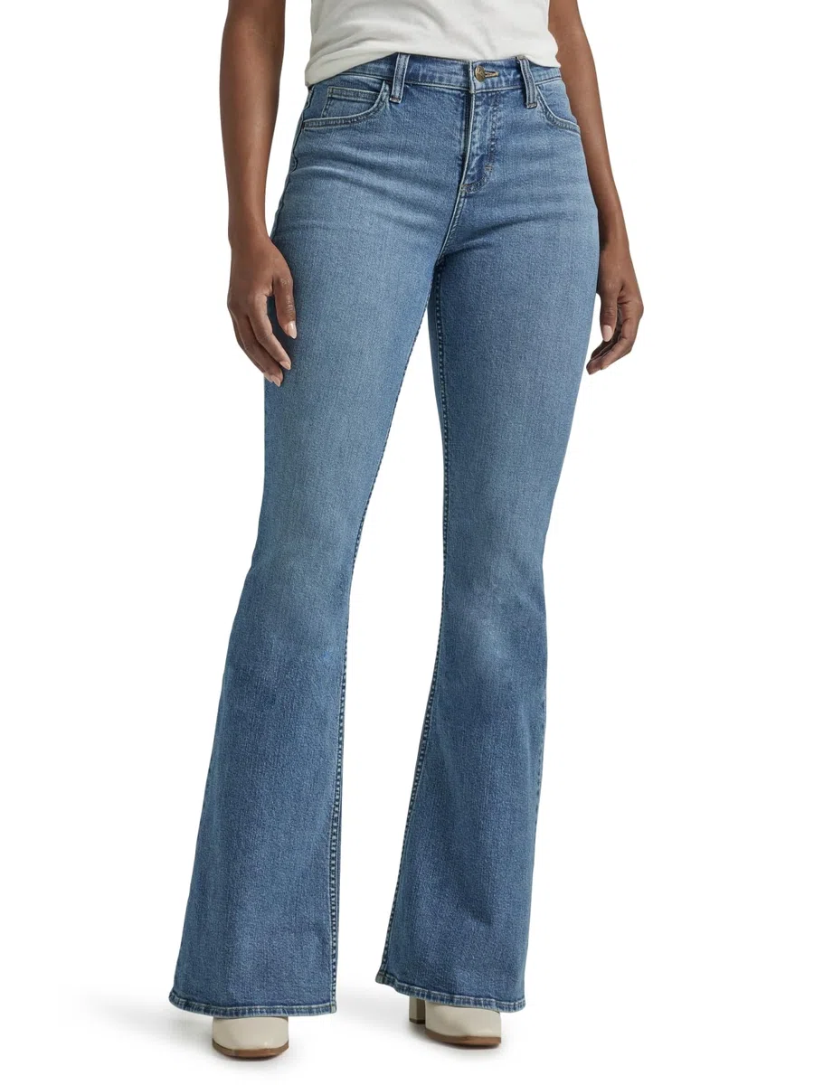 Lee Legendary Mid Rise Flare Jean Jeans, Retro Elevado, 40 para Mujer