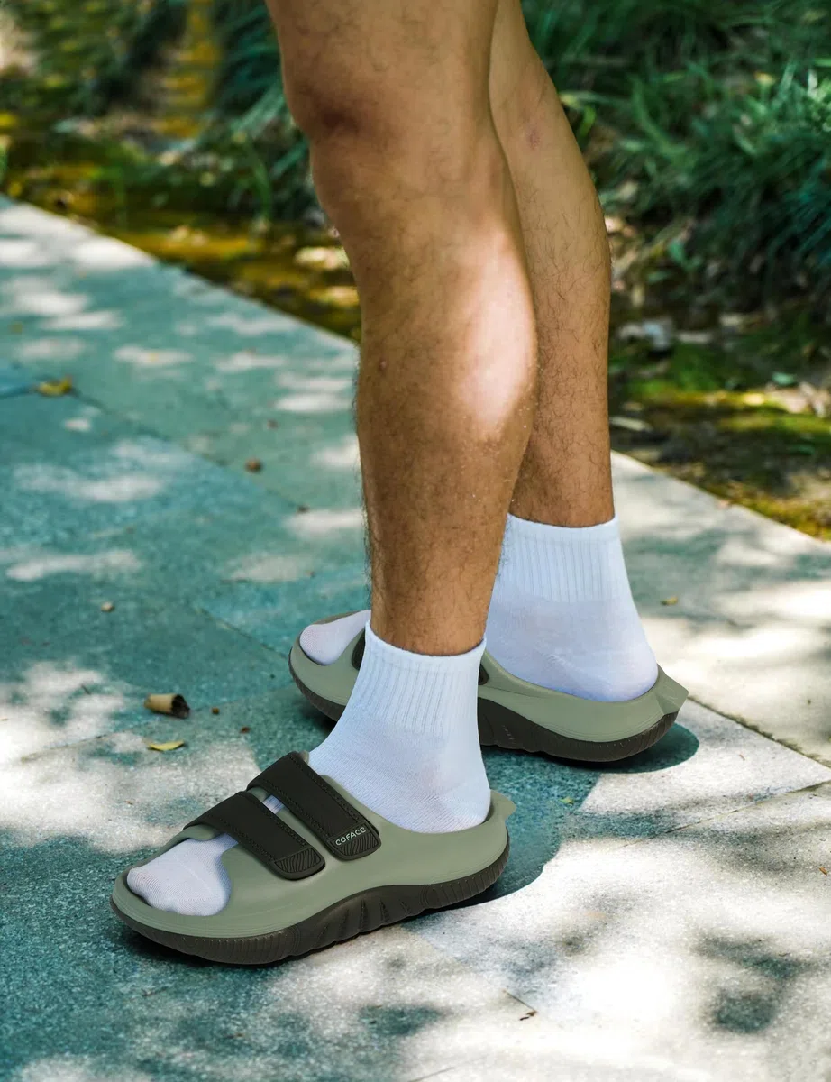 COFACE Sandalias de recuperación hombres Sandalias ortopédicas deslizantes caminar Ajustables acolchado grueso Ortopédicas Hombre Fascitis plantar Confortables Casual Al aire libre Talla 40-48