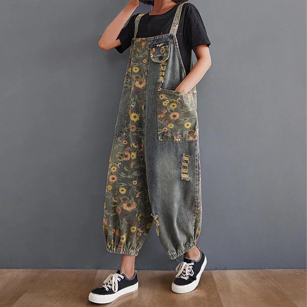 Peto Vaquero Mono De Trabajo Mujer Tezano Ancho Macacao Fiesta Casual para Overol Elegante Talla Grande Anchos Largos Tallas Grandes Informal Deportivo