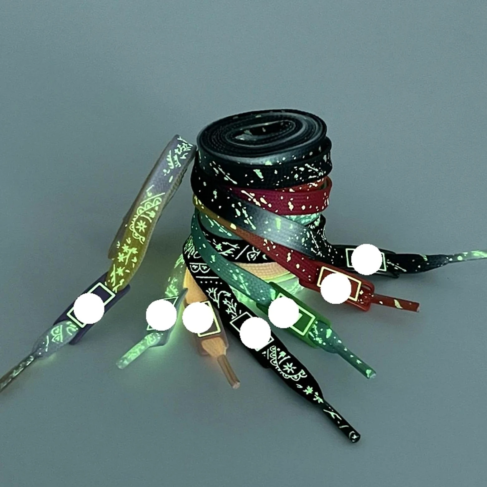 10 pares de cordones luminosos que brillan noche for zapatillas planas, for fiestas graduación Para Zapatos Casuales