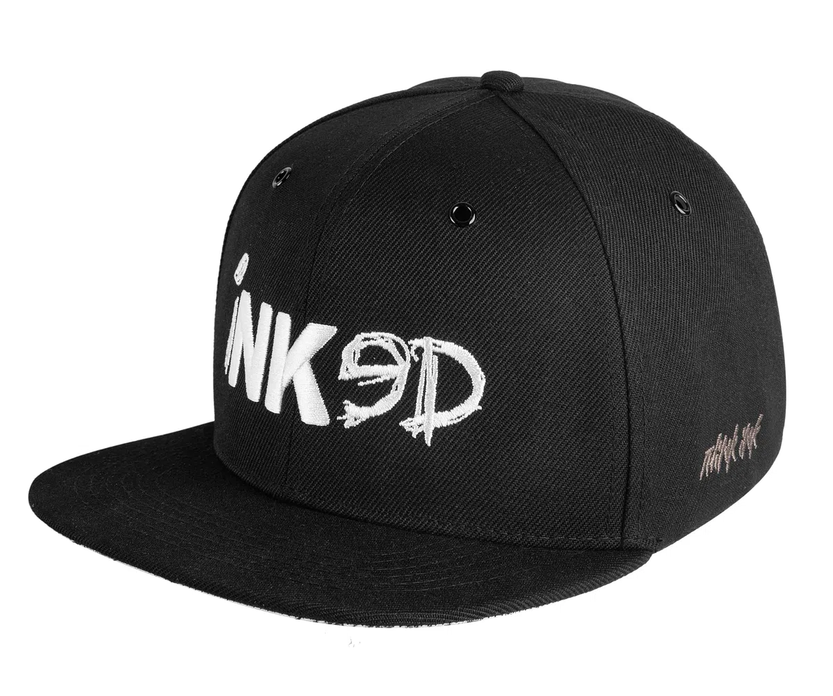 Nebelkind Snapback Cap Men Women Inked Negro, One Size OneSize, tamaño Ajustable, Unisex, Gorra de béisbol Moda, Estilo Streetwear, Gorra de béisbol con Visera Recta, Retro