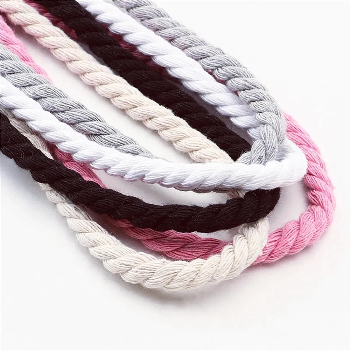 Cordones esponjosos 20 Pares Unisex engrosados ​​8 mm de diámetro Cordones de Cuerda de cáñamo de Tres Hilos for Zapatos Casuales