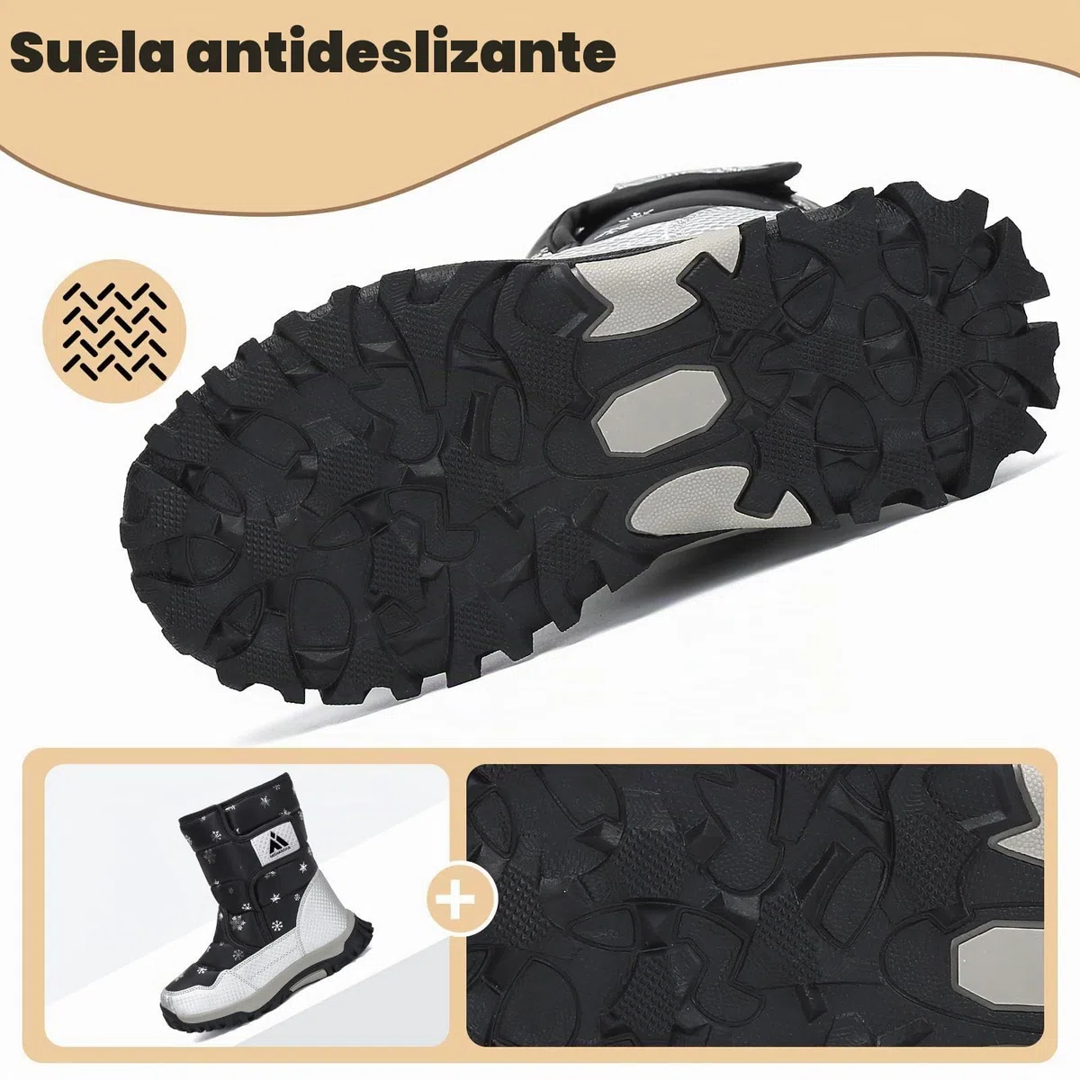 Mishansha Botas de Nieve Niña Niño Zapatos Calientes | Botas Unisex-niños Invierno，Cómodo con Forro，Impermeables，Antideslizante，para Actividades Como Camping，Esquí，Excursiones