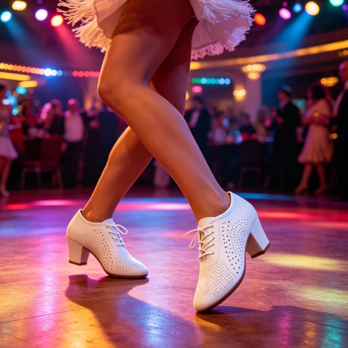 Zapatos Baile Latino Mujer Zapatos Modernos de Salón con Cordones Tacón Bajo de Cuero Transpirables para Bodas Y Fiestas