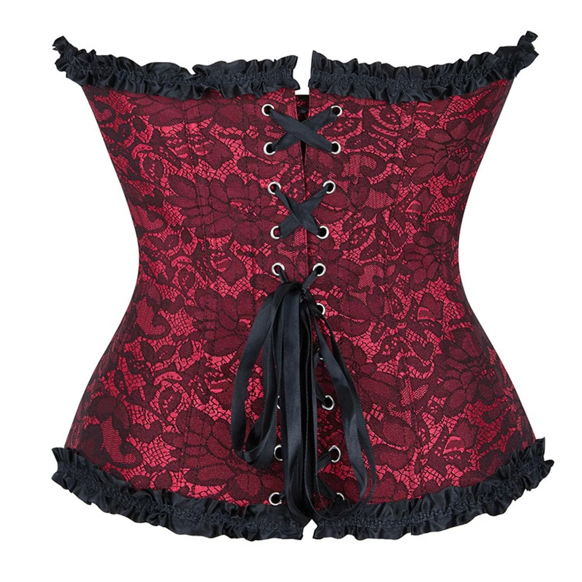 Genérico Tops Femenino Shapewear Bustier Push Up Encaje Cintura Body Lencería Elegante