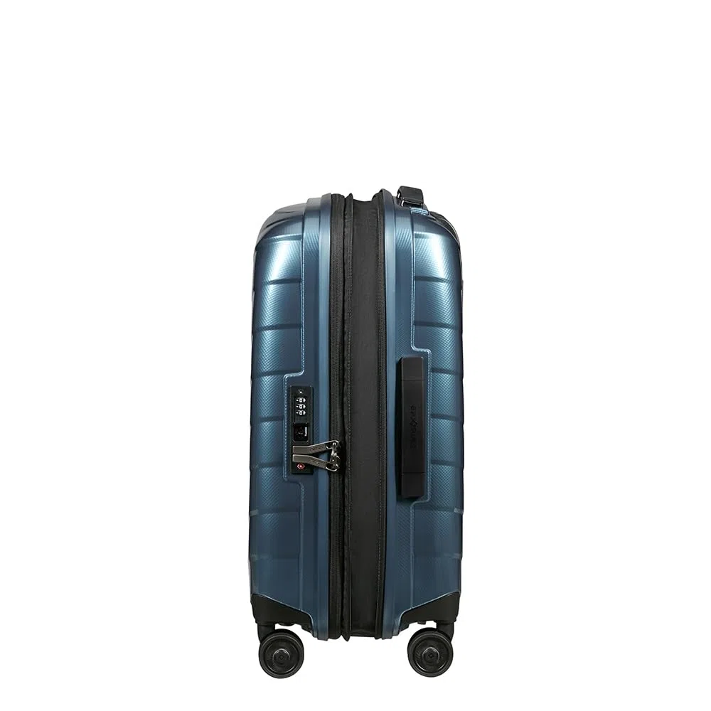 Samsonite Attrix - Spinner S, Echarlizable Hand Luggage, 55 cm, 38/44 L, Azul (Azul de Acero)