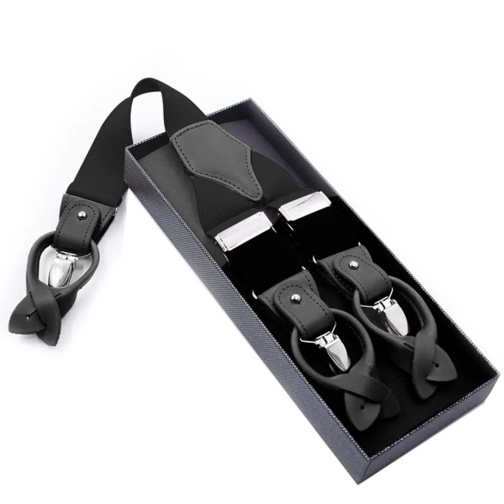 Tirantes Para Hombres Pantalones Tirantes, Tirantes de cuero genuino for hombres en forma de Y, resistentes, ajustables, elásticos, for pantalones, correas, cinturón, regalos for bodas, padres y espos