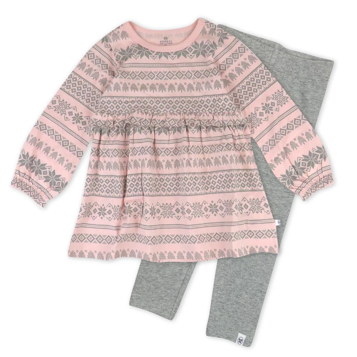 HonestBaby Baby-Girls - Conjunto de túnica y leggings de 2 piezas, 100% algodón orgánico, para bebés y niñas pequeñas, unisex