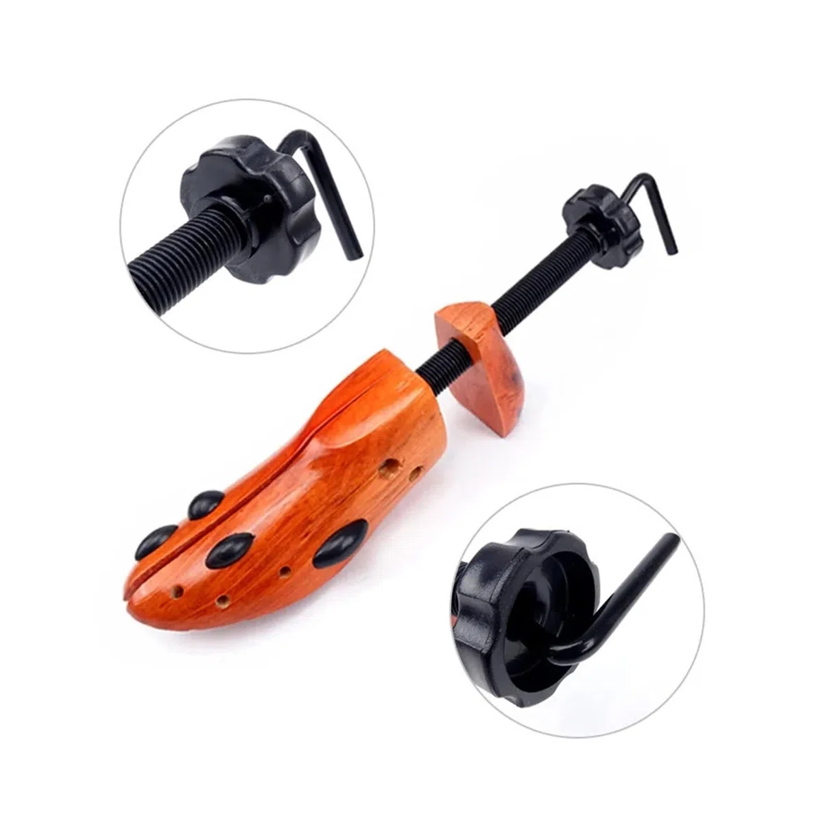 Hormas Expansor de zapatos Zapatos elásticos madera maciza marrón Ampliar zapato Último ensanchador