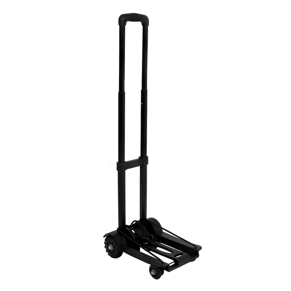 Holibanna Carrito Plegable de Aleación de Aluminio Portátil Capacidad Resistente y Diseño Engrosado para Compras y Viajes Ruedas Negras