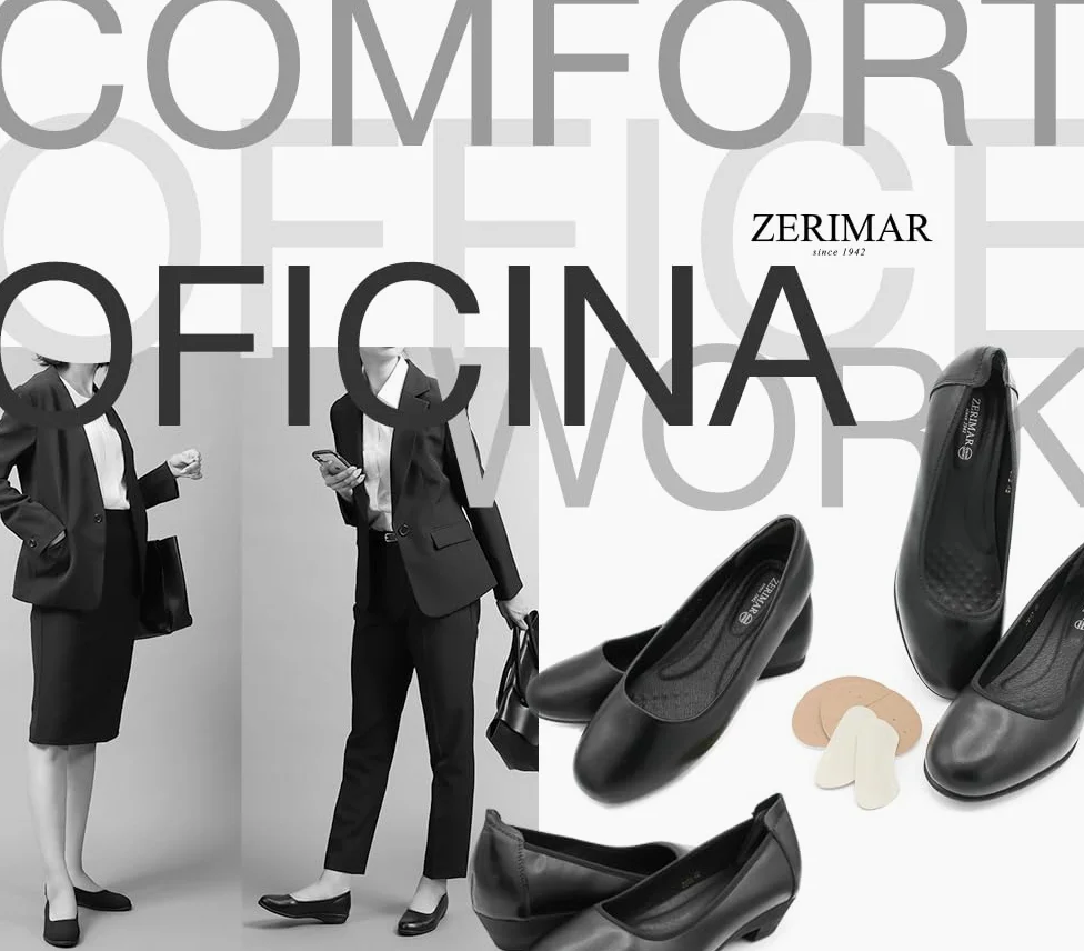 Zerimar Zapatos Mujer Piel Comodos - Zapatos Elegantes y Ligeros para Uso Diario para Oficinas, Recepcionistas, Hosteleria -Tacon 2,5 cm