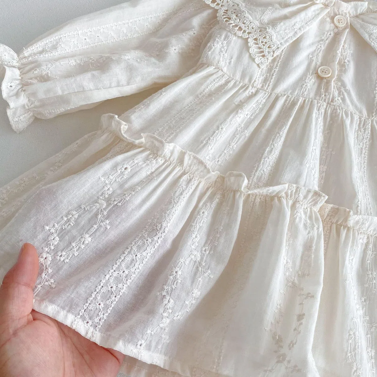 Vestido de princesa de manga corta para niña, bonito y elegante para el verano