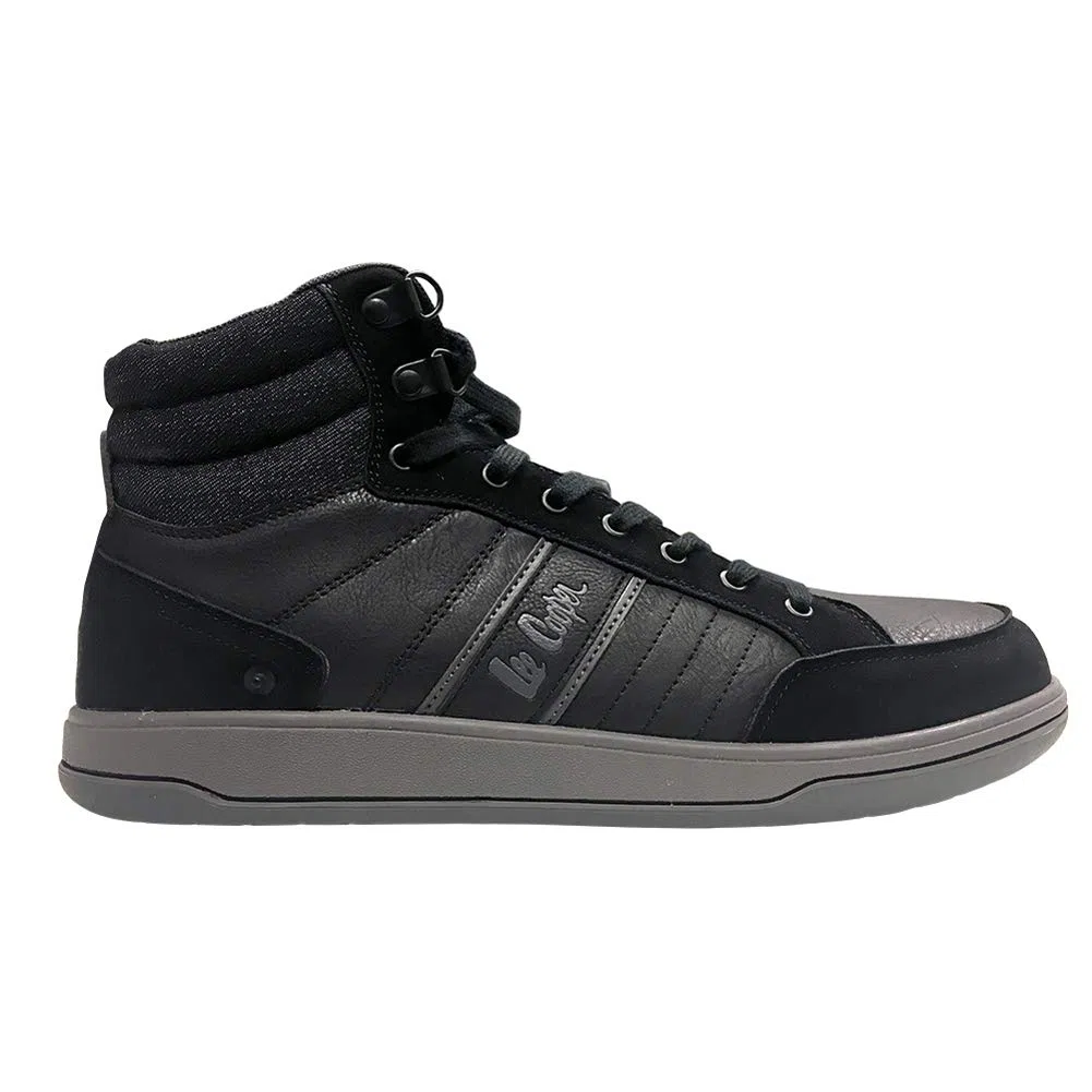 Lee Cooper LCSHOE099 Ropa de trabajo para hombre, puntera de acero mediana, entresuela de seguridad, S1P SRA Zapatos de seguridad para el trabajo, Gris/Negro, 43 EU
