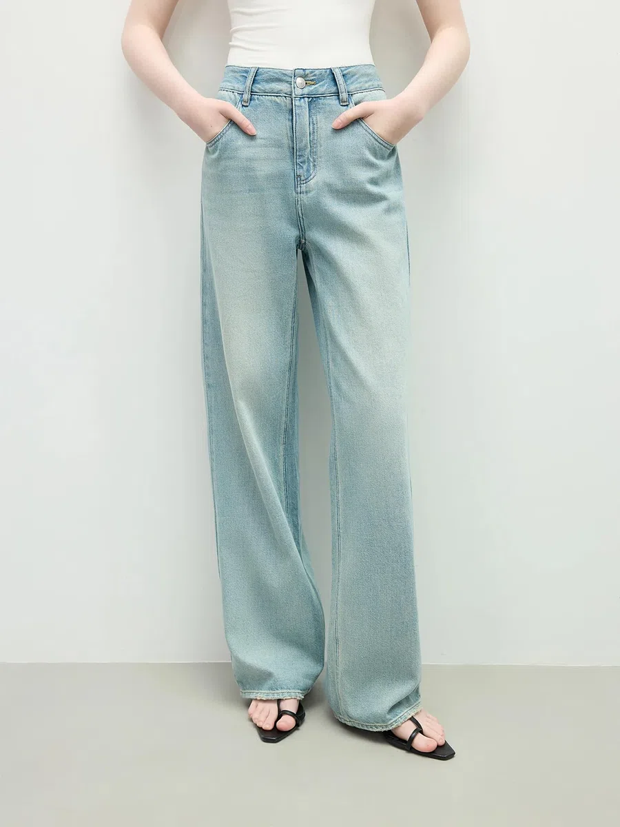 Pantalones Vaqueros para Mujer Tiro Alto Rectos Verano Ajustados Casuales Jeans para Mujeres