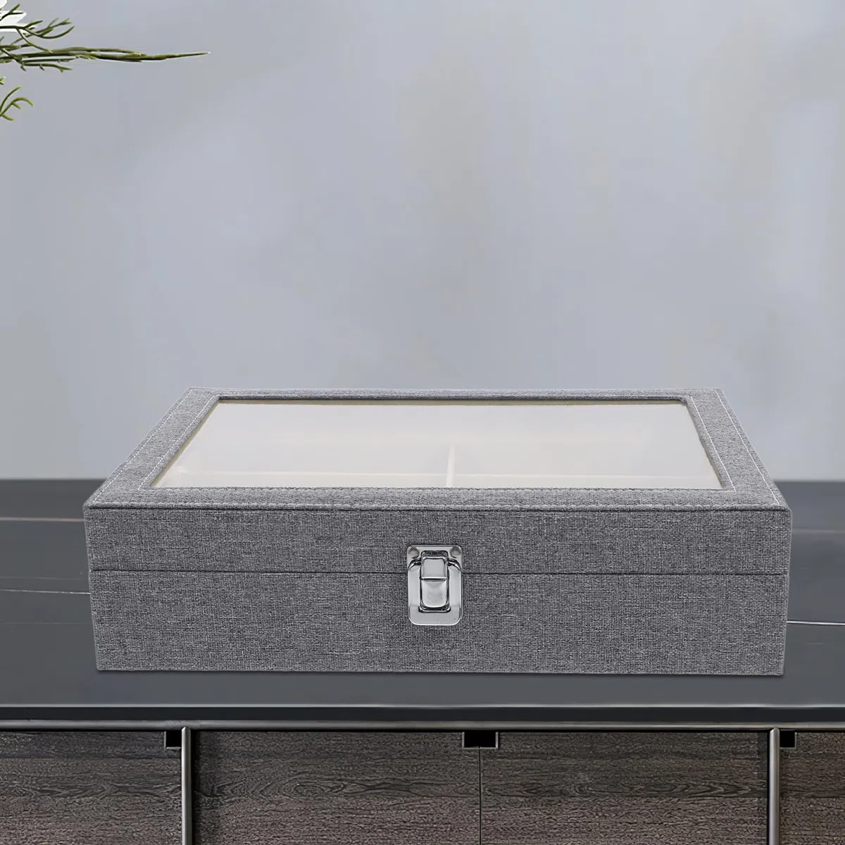 Vaguelly Caja para Guardar Gafas Ranuras de Exhibicion Organizador de Gafas de Sol Estuche Transparente para Tienda o Hogar