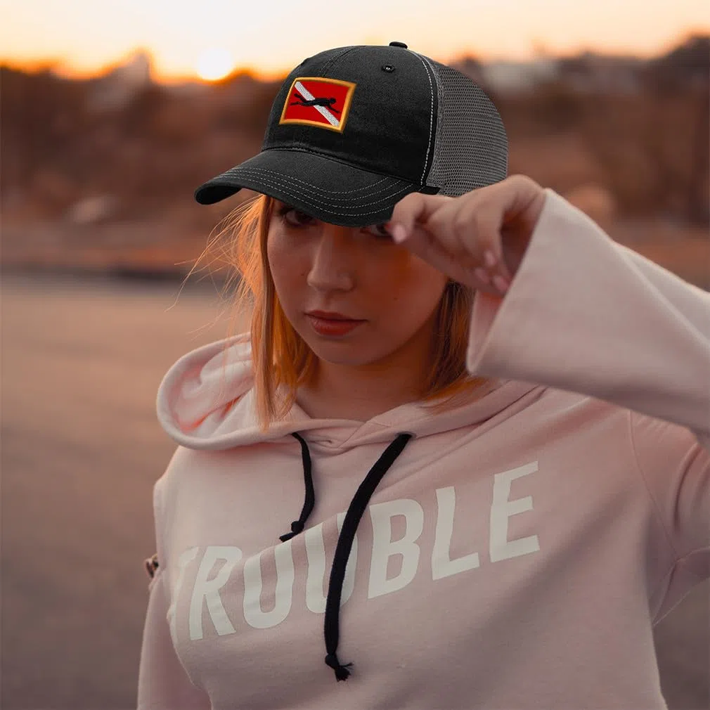 Richardson - Gorra de malla suave bordada con bordado dorado para hombres y mujeres, algodón