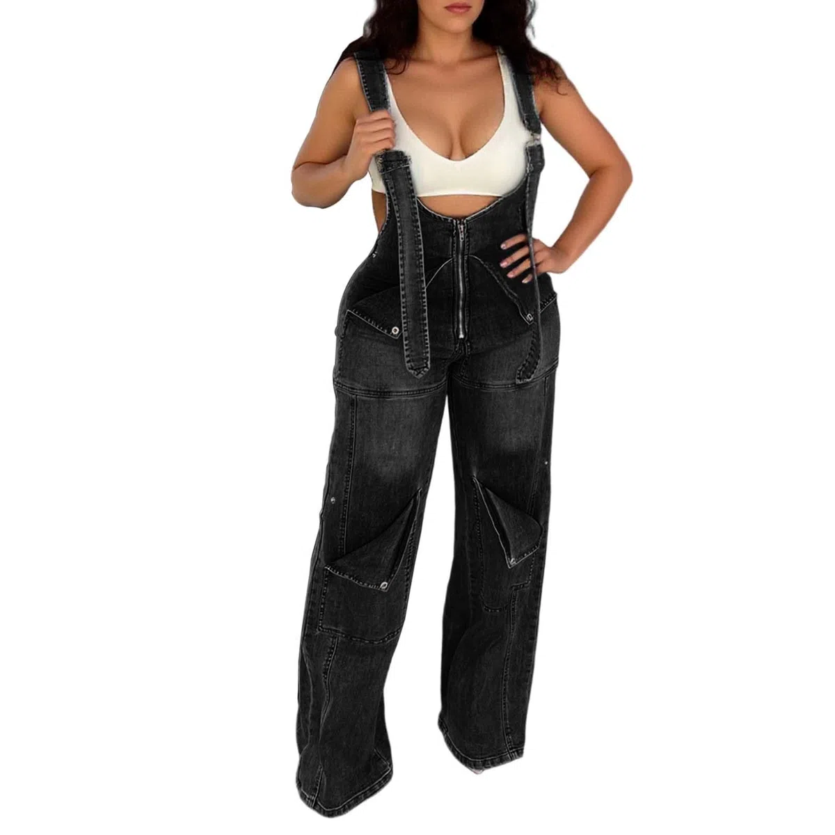 Mono Trabajo Mujer Peto Macacao Ancho Overol Casual Largo Vaquero Largos Tezano Elegante Deportivo Talla Grande Baggy De Anchos Fiesta