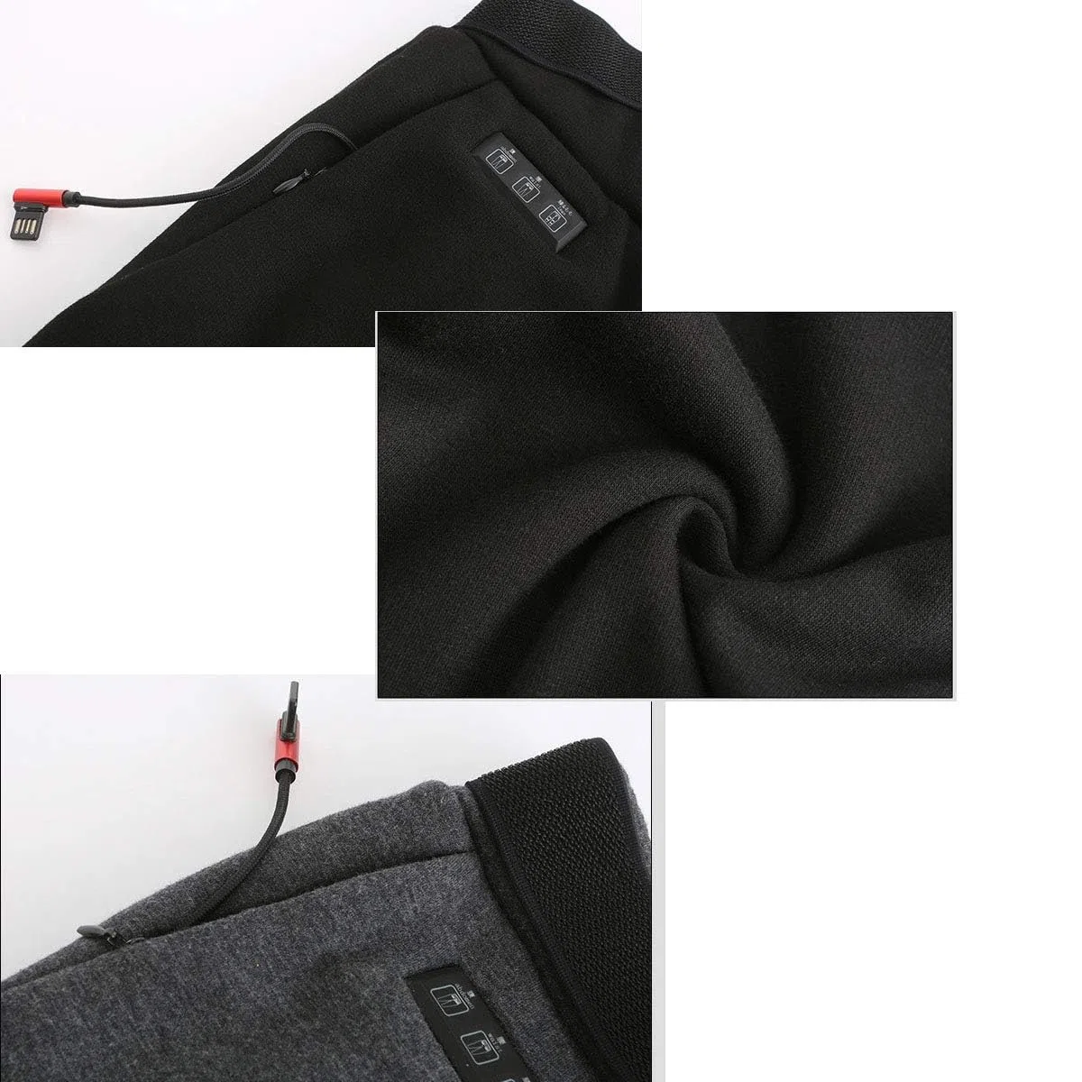 Leggings térmicos Lavables con USB para Hombre y Mujer, Ropa Interior térmica de Invierno, Pantalones para Senderismo y Acampada.