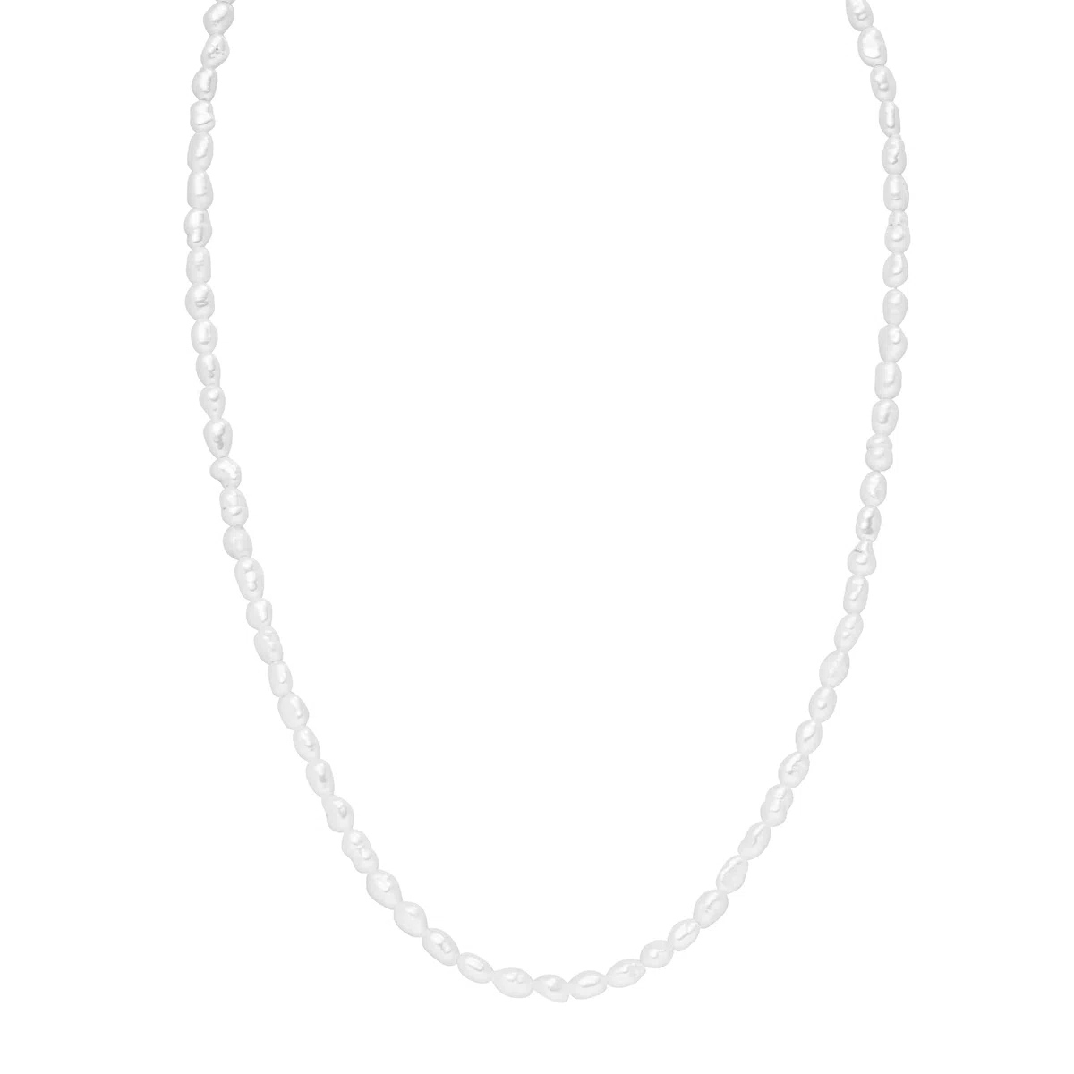Purelei Enchant - Collar de perlas de agua dulce auténticas para mujer, cadena ajustable (30/40 cm), brillante y elegante, acero inoxidable chapado en oro de 18 quilates o plata