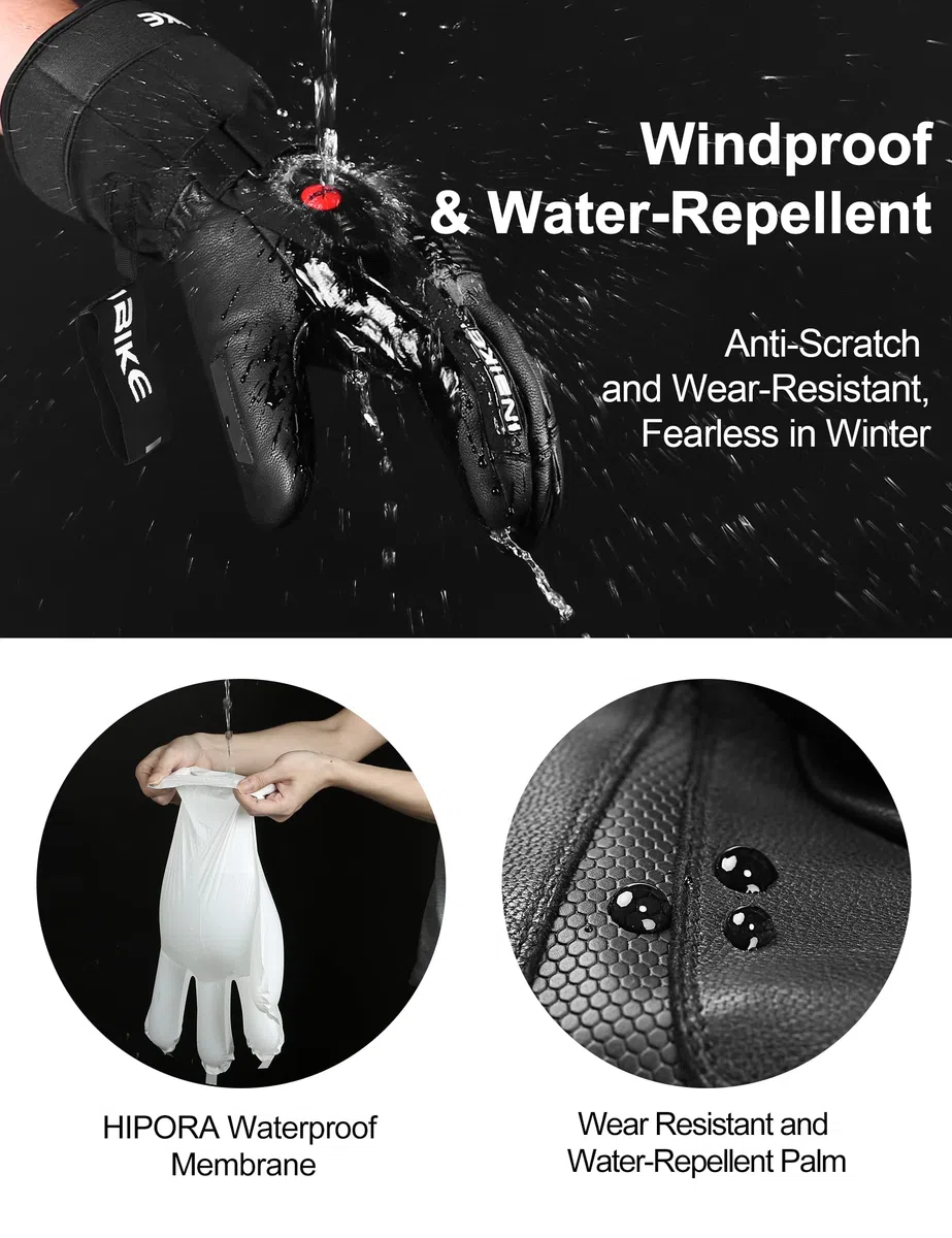 INBIKE Guantes Calefactables Moto Se Calientan En 30 Segundos con 3 Niveles De Calentamiento hasta 2-5 Horas 3M Thinsulate Membrana TPU Impermeable para Ski Running Ciclismo Senderismos