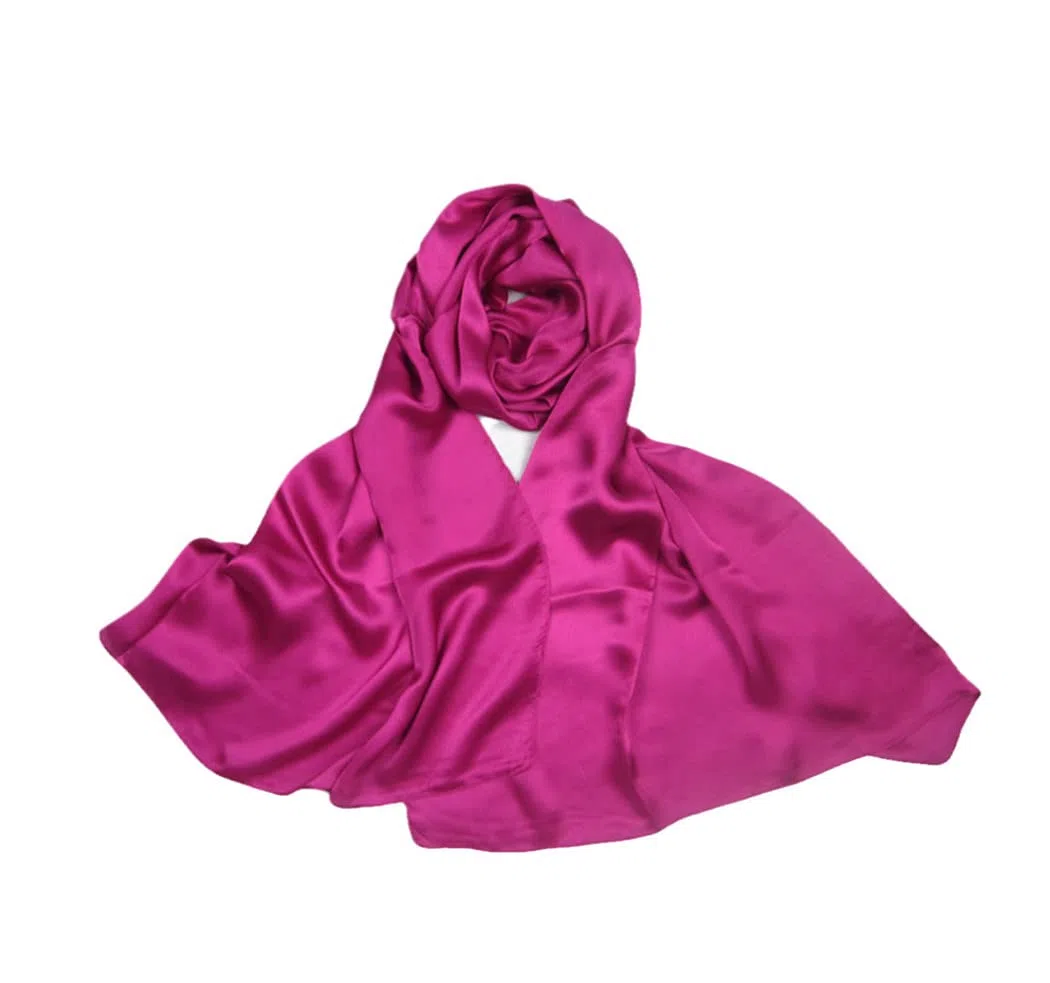 Pañuelos de Seda Lisa de satén para Mujer, Hijab, pañuelo para la Cabeza, Velo, Chal (Talla única 9)