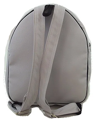 Mochila Infantil de Polipiel - Mochila Personalizable para Bebé - Modelo Sydney - Color Gris + Negro - Medidas 28 x 24 x 11 cm - Personalizar Regalos - Handmade - Hecho en España - Nenel