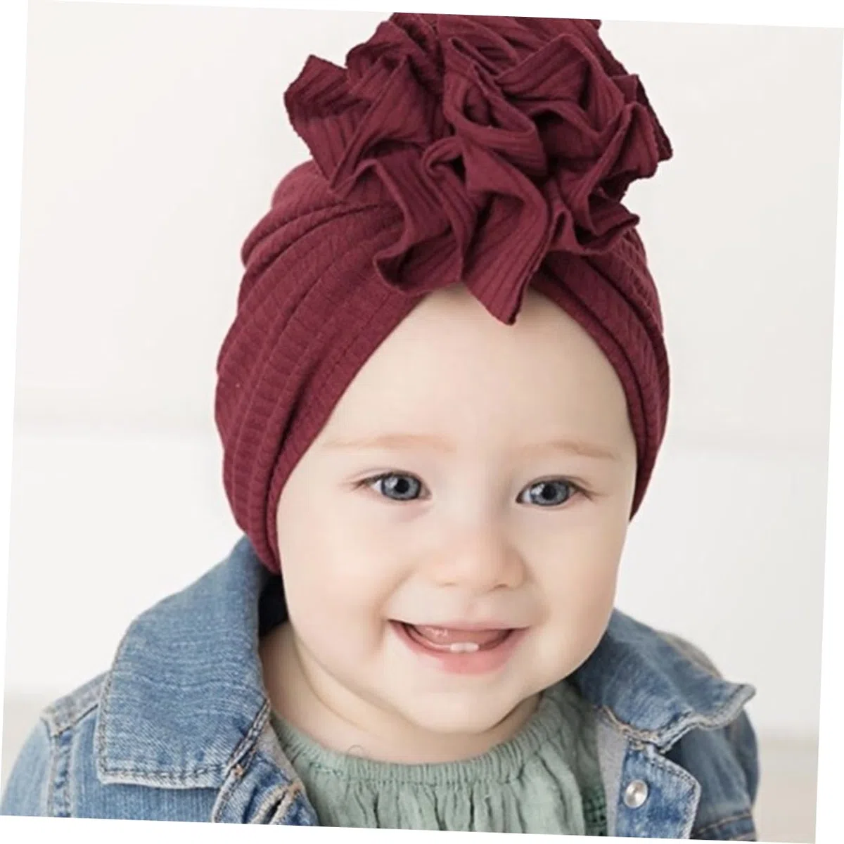 Gorra De Flor De Bebe Diadema para Niños Sombrero Anudado Recién Nacido Gorro Bebe Recien Nacido Gorritos Bebé Recién o Gorro De Bebé De Hilo De