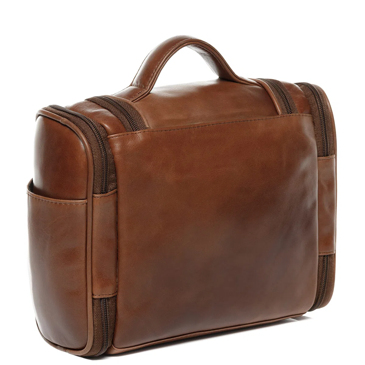 SID & VAIN Neceser Hombre Grande Cuero I Neceseres de Viaje I Bolsa de Aseo Dexter marrón Hecho a Mano