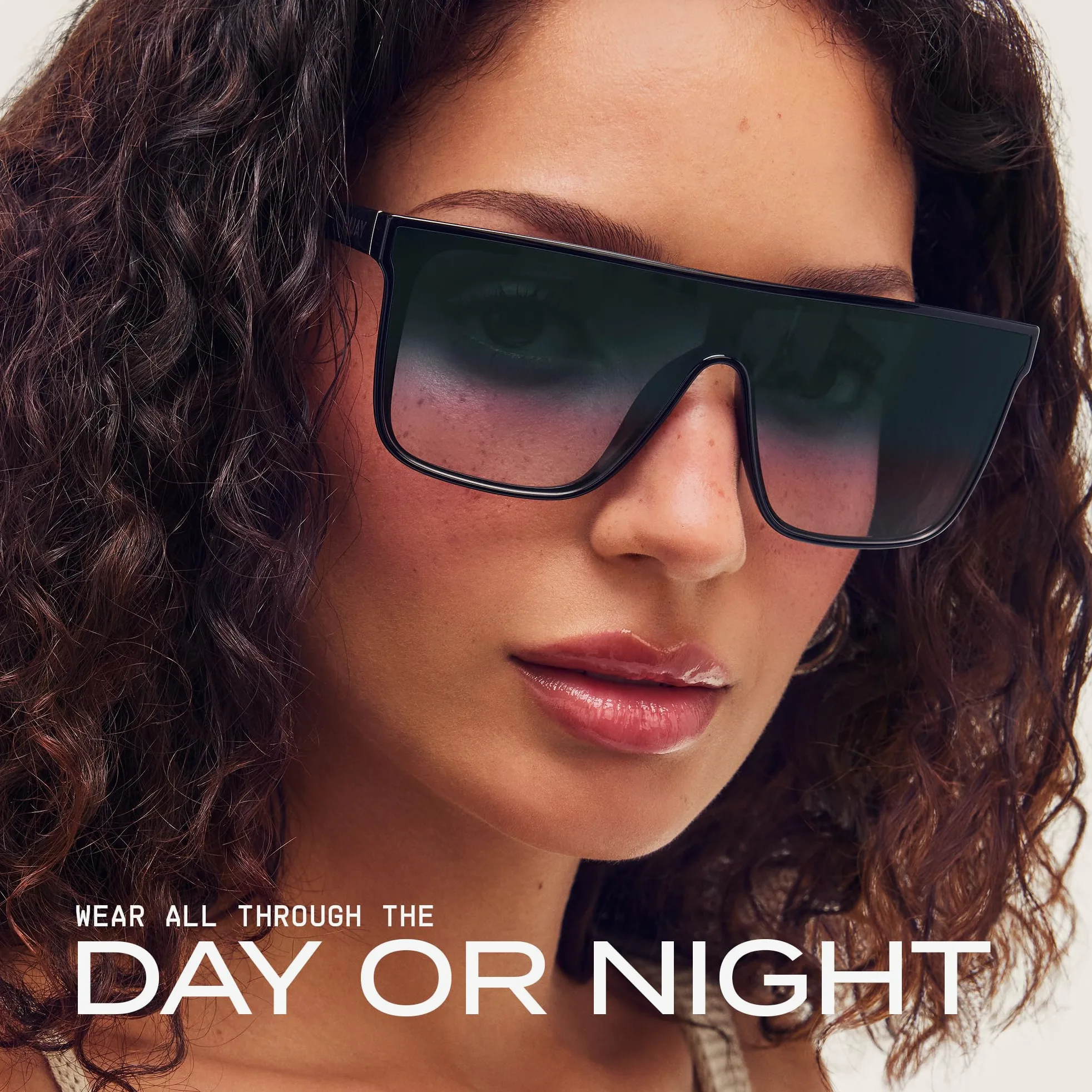 Quay - Gafas de sol para hombres y mujeres, lentes polarizadas Nightfall Remixed con protección UV, lentes de sol de gran tamaño