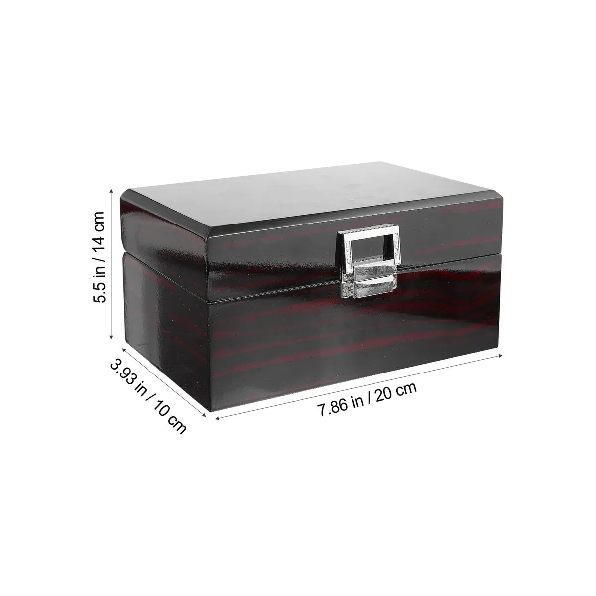 ibasenice Caja de Joyas de Madera Lacada Negra para Reloj Elegante
