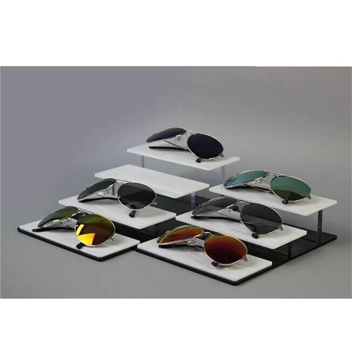 Organizador para Gafas De Sol Estante de exhibición for Gafas de Sol, Soporte de Muestra for joyería, Soporte for Pulsera de Escritorio, escaparate de Collares(Three Tiers)