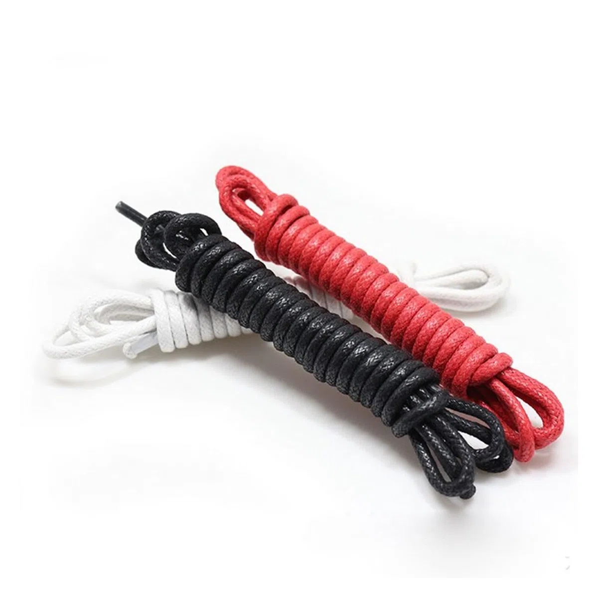Cordones de zapatos planos, 1 par de cordones de cuero, cordones encerados de algodón, cordones de cuero redondos for zapatos, botas, cordones de zapatos unisex(Red,120cm)